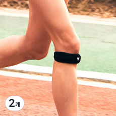 그리핏 한줄 무릎 보호대 에어, 블랙, 2개