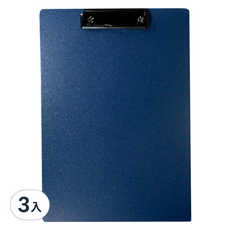 力大 a4 輕量防水板夾-深藍色, 3入, 深藍色