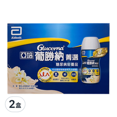 Abbott 亞培 Glucerna 葡勝納 SR糖尿病營養品 菁選禮盒 香草口味 8瓶, 200ml, 2盒