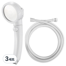 World Clean Perfect一鍵式開關蓮蓬頭+PVC防垢蓮蓬頭軟管2m組, 3組, 白色