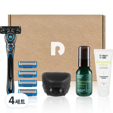 도루코 페이스 7 II 스타터킷 프레쉬 V2 세트, 면도기 + 면도날 5p + 헤드케이스 + 에센스 + 클렌징폼, 4세트