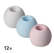 RIVER-GREEN 簡單的矽藻土牙刷架圓形, 隨機出貨, 12個