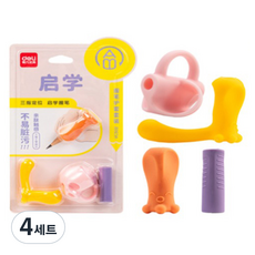 deLi 得力 鉛筆握筆器 4件組 VC502, 粉色款, 4套