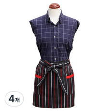 BYDECO 圖案風格腰部圍裙, 條紋, 4個