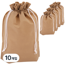 봄91 SYP 米色不織布立式束口袋 25 x 35 cm, 混合顏色, 10入