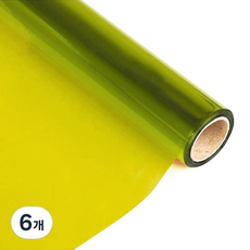 PVC 透明彩色捲膜 黃色 0.3T 950x1000mm, A0, 6個