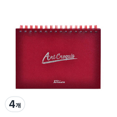 Artmate 素描本精裝雙圈紅色, B5, 80張, 4個