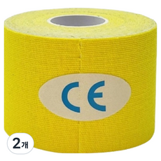 케이앤제이굿즈 편리 근육테이프 옐로우 5cm x 5m, 1개입, 2개