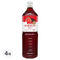 아크바 레드자몽 히비스커스 베이스, 4개, 1L