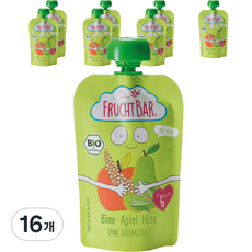 프루트바 생과일 퓨레, 사과 기장 배, 100g, 16개