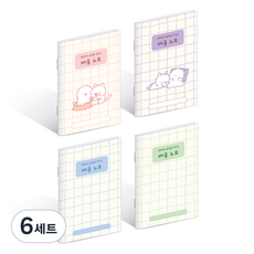 스노우독 위드나 小學學習筆記本 4件組 80-0156, 6套, 粉紅色, 紫羅蘭色, 藍色, 綠色