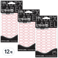 Petit 索引標籤 一般標籤貼紙 20-211R, 紅色, 18入, 12個