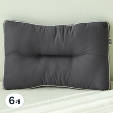 코멧 홈 커버가 필요없고 통째로 빨아쓰는 입체슬립 경추굽베개, 차콜, 6개