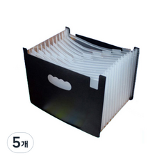 LIVING TAILOR A4 13格擴展型風琴夾, 半透明, 5個