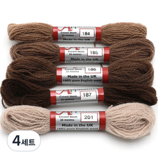 Joy十字繡Apple Tone羊毛紗 5種組, 4組, 184, 185, 186, 187, 201