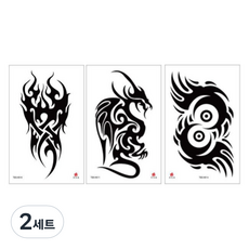 Starium 潮人感性派對度假紋身貼紙3件組, 2套, C