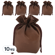 봄91 SYP 巧克力色不織布立式福袋 15 x 18 cm, 混色, 10入