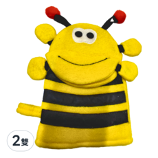 兒童動物搓澡手套, 小蜜蜂, 1雙, 2雙