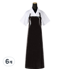 A&G 雙面塗層防水圍裙 中, 黑色, 6個