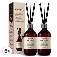코코도르 프리미엄 대용량 디퓨저, 얼그레이티, 500ml, 6개