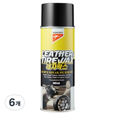 캉가루 캔형 레자 광택 왁스 간편히 뿌리는 캔레자왁스 400ml, 6개