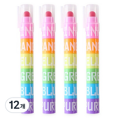 indi.k 彩虹軟質螢光筆, 混合顏色, 12個