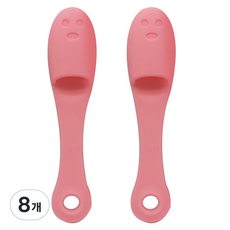 The Happy& 矽膠手指黑頭清潔刷, 粉紅色, 8個