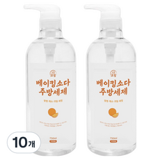 더고집 베이킹소다 주방세제 오렌지향, 10개, 750ml