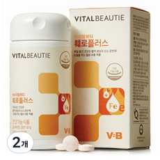 바이탈뷰티 훼로플러스 철분제, 2개, 120g