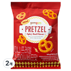 곰곰 미니 프레첼 스파이시비프맛, 140g, 2개