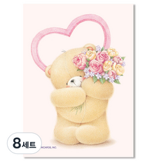 Hallmark 小熊信紙 4p + 信封 2p KLT1520, 混合顏色, 8套