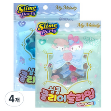 三麗鷗 心動透明史萊姆貼紙 美樂蒂, 4個, 隨機出貨