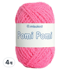 misoknit Formi Formi 細款超細纖維編織線 2.5mm 45g, 07 亮粉色, 4個