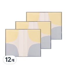 바이풀디자인 더블포켓 파일 포 스티커 노트, 바닐라스카이, 12개
