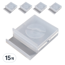 ParaD 迷你電線整理盒, 15個, 透明白色