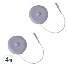 Happyj 便攜式量身捲尺 灰色, 4個, 2m