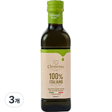 클레멘테 엑스트라 버진 올리브유, 500ml, 3개