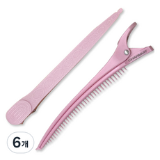 GREAGER 啪嗒多功能髮夾, 6個, 粉紅色