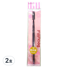 Lumina 露蜜 A9睫毛刷 睫毛梳 眉刷 美妝工具, 2支, 黑色/無香味