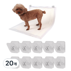 딩동펫 강아지 소프트 배변패드 고정 집게, 투명, 1개입, 20개