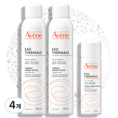 아벤느 오 떼르말 온천수 미스트 300ml 2p + 50ml 세트, 4개