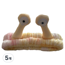 俏皮姐妹可愛洗臉髮帶, 5個, 黃色漸層