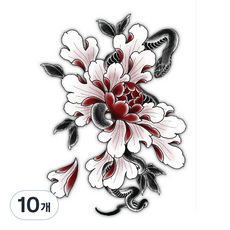 Dalmoa 字母指甲花紋身刺青貼紙, AE 25, 10個