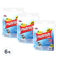 뉴트리쉬 반려견용 배변패드 실속형 레몬향 15g x 100매, 100개입, 6개