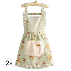 데이소이 보석 디자인 주방 앞치마 ONE SIZE, 04 그린, 2개