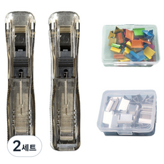 Mungudam 推夾器 2入 + 基本夾 + 彩色夾 黑色套組, 2套