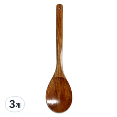 原木高級漆營業用料理勺 9.5cm, 3個, 混合顏色