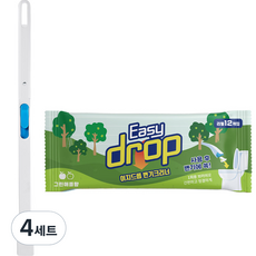 이지드롭 변기크리너 뉴 핸들팩 그린애플향, 블루, 4세트