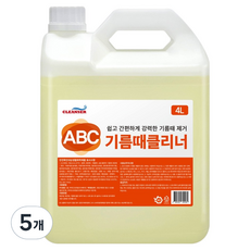ABC클렌저 기름때세정제, 5개, 4L