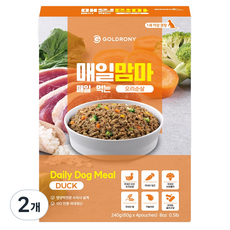 골드로니 1세이상 강아지 매일맘마 순살 화식사료, 오리, 240g, 2개
